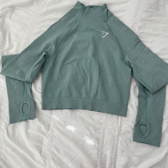 Gymshark Teal Sports Bra, top, and Leggings Set - Picture 4 of 7